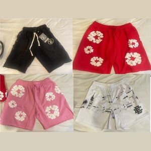 Stylish Men's Athletic Shorts - Black, Red, Pink, White